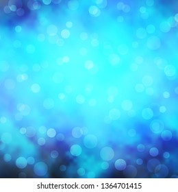 Light BLUE vector pattern with circles. Illustration with set of shining colorful abstract spheres. Design for posters, banners.