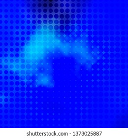 Light Blue vector pattern with circles. Abstract decorative design in gradient style with bubbles. Pattern for websites, landing pages.