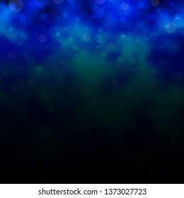 Light BLUE vector pattern with circles. Abstract illustration with colorful spots in nature style. Pattern for booklets, leaflets.