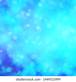 Light BLUE vector pattern with circles. Illustration with set of shining colorful abstract spheres. Design for posters, banners.