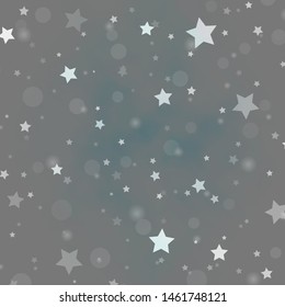 Light BLUE vector pattern with circles, stars. Colorful disks, stars on simple gradient background. Design for wallpaper, fabric makers.