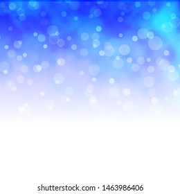 Light BLUE vector pattern with circles. Abstract colorful disks on simple gradient background. Pattern for business ads.