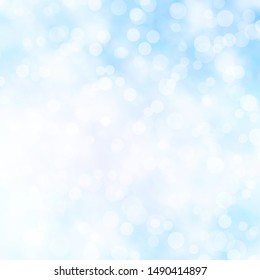 Light BLUE vector pattern with circles. Abstract decorative design in gradient style with bubbles. Design for posters, banners.
