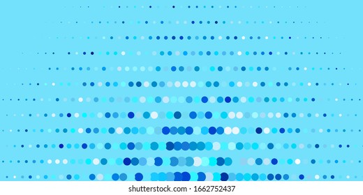 Light BLUE vector pattern with circles. Colorful illustration with gradient dots in nature style. Design for posters, banners.