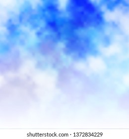 Light BLUE vector pattern with clouds. Shining illustration with abstract gradient clouds. Pattern for your commercials.