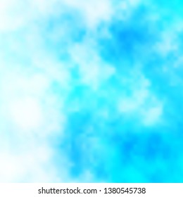 Light BLUE vector pattern with clouds. Abstract colorful clouds on gradient illustration. Beautiful layout for uidesign.