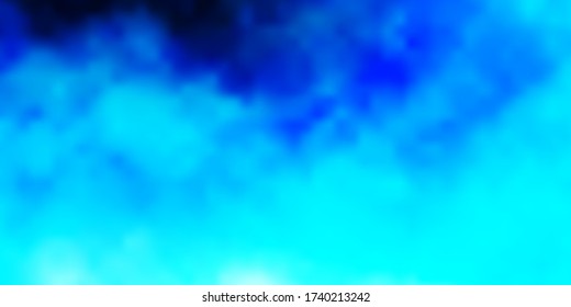 Light BLUE vector pattern with clouds. Shining illustration with abstract gradient clouds. Colorful pattern for appdesign.
