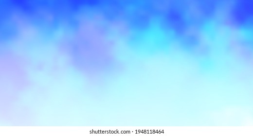 Light BLUE vector pattern with clouds. Colorful illustration with abstract gradient clouds. Pattern for your booklets, leaflets.