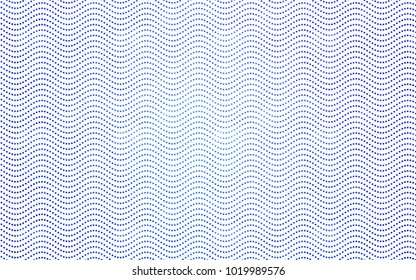 Light BLUE vector pattern with colored spheres. Geometric sample of repeating circles on white background in halftone style.