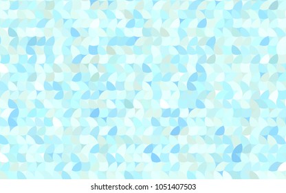Light BLUE vector pattern with colored spheres. Geometric sample of repeating circles on white background in halftone style.