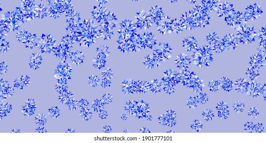 Light blue vector pattern with colored snowflakes. Smart geometrical abstract illustration with ice, snow. New year websites pattern.