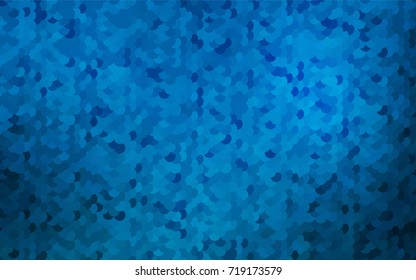 Light BLUE vector pattern with colored spheres. Geometric sample of repeating circles on white background in halftone style.