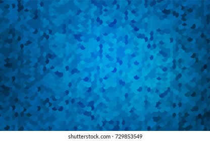 Light BLUE vector pattern with colored spheres. Geometric sample of repeating circles on white background in halftone style.