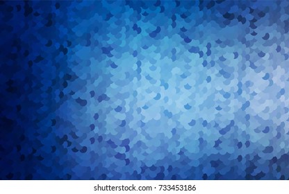Light BLUE vector pattern with colored spheres. Geometric sample of repeating circles on white background in halftone style.