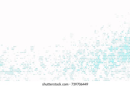 Light BLUE vector pattern with colored spheres. Geometric sample of repeating circles on white background in halftone style.