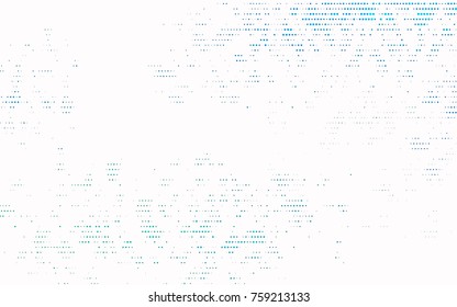 Light BLUE vector pattern with colored spheres. Geometric sample of repeating circles on white background in halftone style.