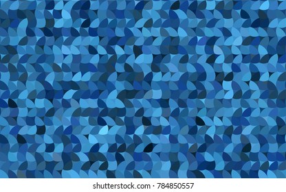 Light BLUE vector pattern with colored spheres. Geometric sample of repeating circles on white background in halftone style.