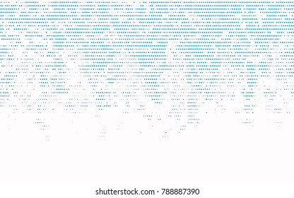 Light BLUE vector pattern with colored spheres. Geometric sample of repeating circles on white background in halftone style.