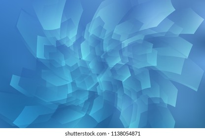 Light BLUE vector pattern with colorful hexagons. Illustration of colored hexagons on white surface. Pattern for ads, leaflets.
