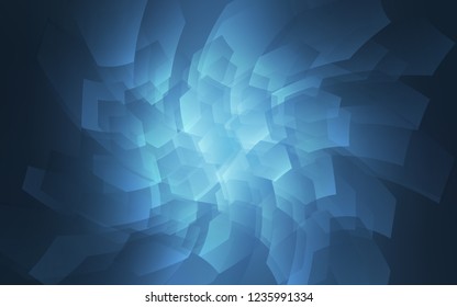 Light BLUE vector pattern with colorful hexagons. Glitter abstract illustration in hexagonal style. New design for website's poster, banner.