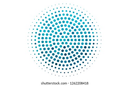 Light BLUE vector pattern with colorful hexagons. Illustration with set of colorful hexagons. New template for your brand book.