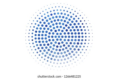 Light BLUE vector pattern with colorful hexagons. Design in abstract style with hexagons. Pattern for texture of wallpapers.