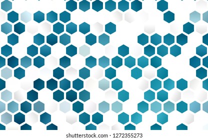 Light BLUE vector pattern with colorful hexagons. Design in abstract style with hexagons. Pattern for texture of wallpapers.