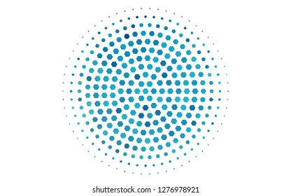 Light BLUE vector pattern with colorful hexagons. Design in abstract style with hexagons. Pattern for texture of wallpapers.