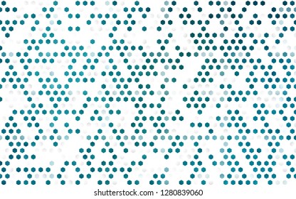 Light BLUE vector pattern with colorful hexagons. Colorful hexagons on white backdrop. Pattern can for your ad, booklets.