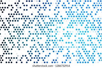 Light BLUE vector pattern with colorful hexagons. Abstract illustration with colorful hexagons. Pattern can be used for landing pages.