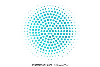 Light BLUE vector pattern with colorful hexagons. Abstract illustration with colorful hexagons. New design for website's poster, banner.
