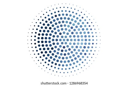 Light BLUE vector pattern with colorful hexagons. Glitter abstract illustration in hexagonal style. Pattern can be used for landing pages.