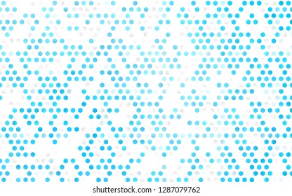 Light BLUE vector pattern with colorful hexagons. White background with colorful hexagons. Pattern for texture of wallpapers.