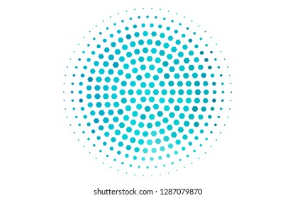 Light BLUE vector pattern with colorful hexagons. Abstract illustration with colorful hexagons. Pattern for texture of wallpapers.