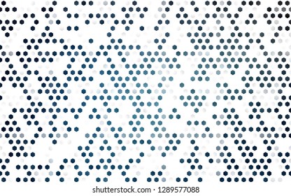 Light BLUE vector pattern with colorful hexagons. Design in abstract style with hexagons. New design for website's poster, banner.