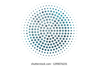 Light BLUE vector pattern with colorful hexagons. Illustration with set of colorful hexagons. New template for your brand book.