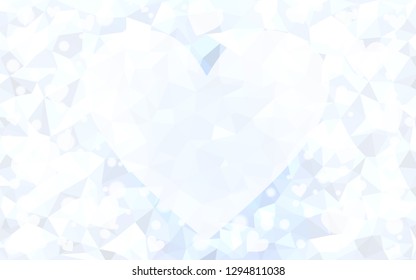 Light BLUE vector  pattern with colorful hearts. Illustration with hearts in love concept for valentine's day. Pattern for marriage gifts, congratulations.
