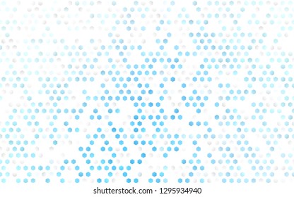 Light BLUE vector pattern with colorful hexagons. Glitter abstract illustration in hexagonal style. New template for your brand book.