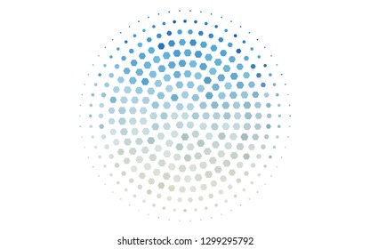 Light BLUE vector pattern with colorful hexagons. Illustration with set of colorful hexagons. New design for website's poster, banner.