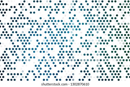 Light BLUE vector pattern with colorful hexagons. Abstract illustration with colorful hexagons. New design for website's poster, banner.
