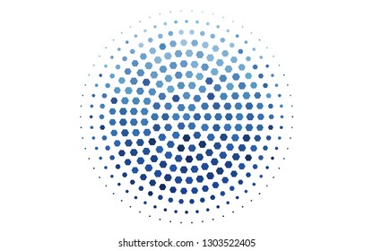 Light BLUE vector pattern with colorful hexagons. Colorful hexagons on white backdrop. Pattern can for your ad, booklets.