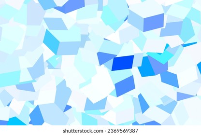 Patrón vectorial AZUL claro con hexágonos coloridos. Diseño en estilo abstracto con hexágonos. Patrón de textura de papel pintado.
