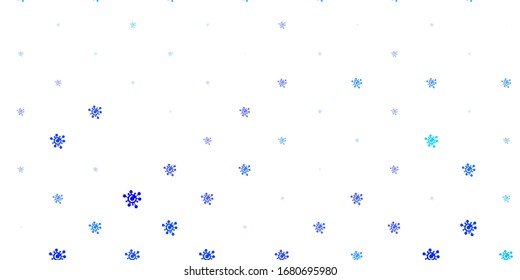 Light BLUE vector pattern with coronavirus elements. Colorful abstract illustration with gradient medical shapes. Wallpaper for health protection.