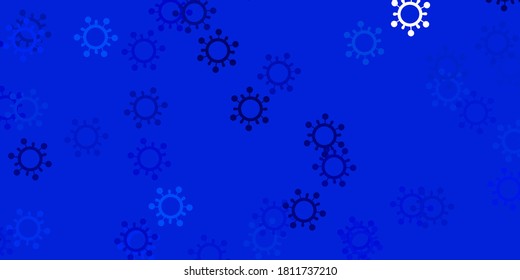 Light blue vector pattern with coronavirus elements. Colorful abstract illustration with gradient medical shapes. Wallpaper for health protection.