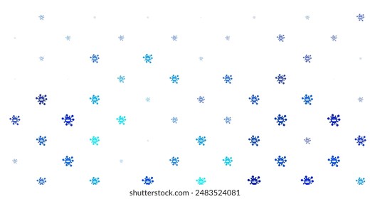 Light blue vector pattern with coronavirus elements. Colorful abstract illustration with gradient medical shapes. Simple drawing against danger fever.