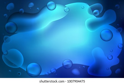 Light BLUE vector pattern with curved circles. Colorful abstract illustration with gradient lines. A completely new template for your business design.