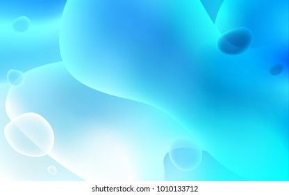 Light BLUE vector pattern with curved circles. Creative geometric illustration in memphis style with gradient. The best blurred design for your business.