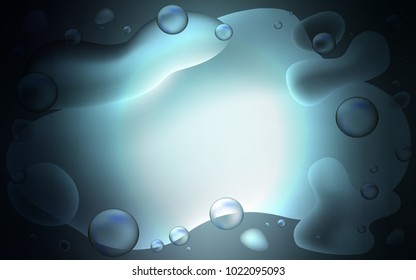 Light BLUE vector pattern with curved circles. Shining illustration, which consist of blurred lines, circles. A completely new memphis design for your business.