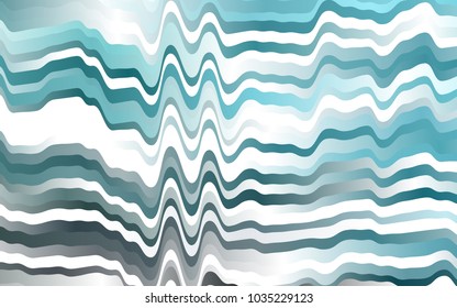 Light BLUE vector pattern with curved circles. Modern gradient abstract illustration with bandy lines. Marble design for your web site.