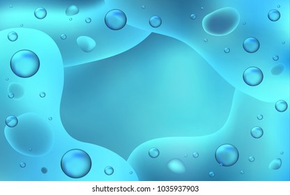 Light BLUE vector pattern with curved circles. A completely new color illustration in memphis style. Memphis design for your web site.